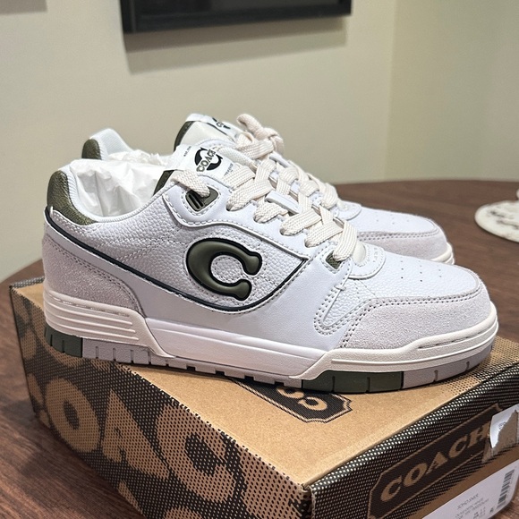 Coach Women’s Soho Sneaker in Olive/Optic White - Size 7 - Picture 7 of 14